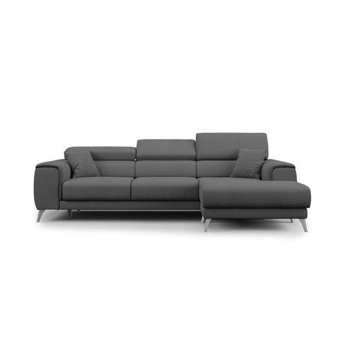 Canapé D'angle 260 Cm Droit Anthracite