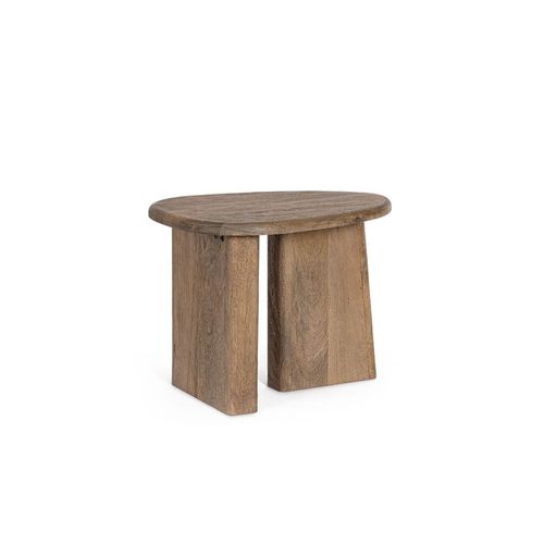 Table Basse De Salon Galet En Bois De Manguier L60 Marron