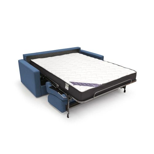 Canapé Lit Convertible En Tissu Imperméable 166 Cm Bleu