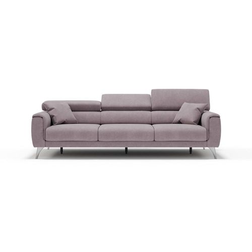 Canapé 3 Assises Extensibles En Tissu Imperméable 244 Cm Rose