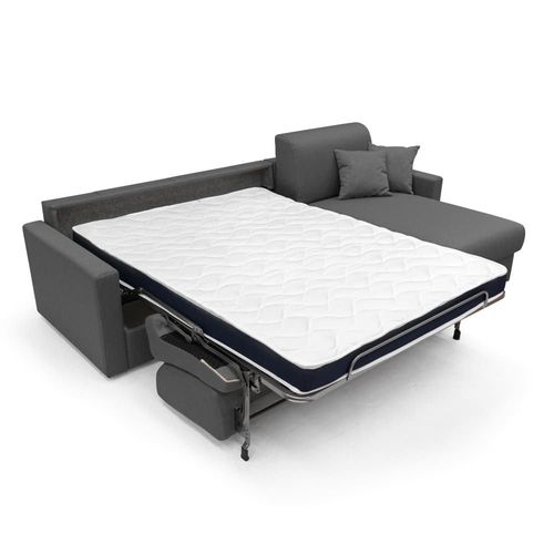 Canapé D'angle En Tissu Imperméable 268 Cm Gauche Anthracite