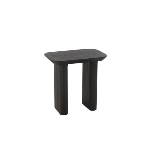 Bout De Canapé Rectangulaire Japandi En Pin Noir