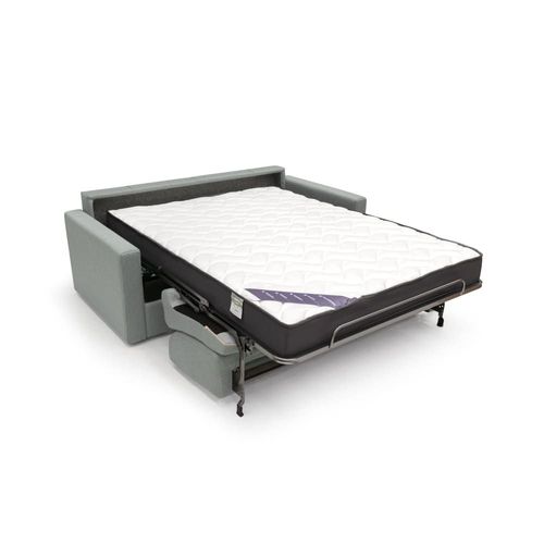 Canapé Lit Convertible En Tissu Imperméable 206 Cm Bleu Ciel