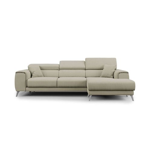 Canapé D'angle 260 Cm Droit Crème