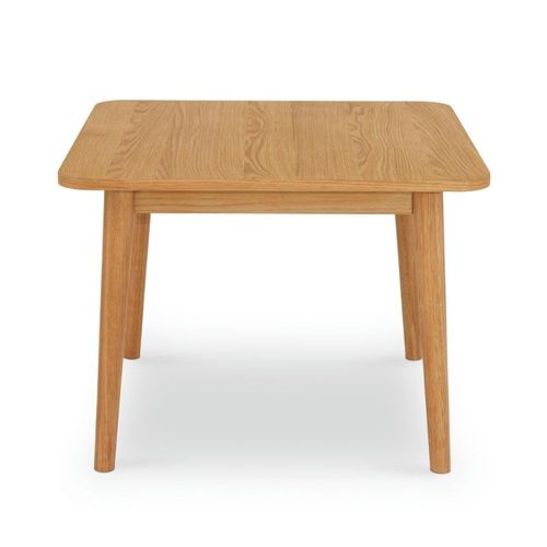 Table Basse Carrée Effet Bois Chêne Massif Clair