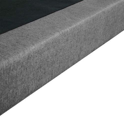 Sommier Tapissier À Lattes Fixes 90x190 Gris Chiné