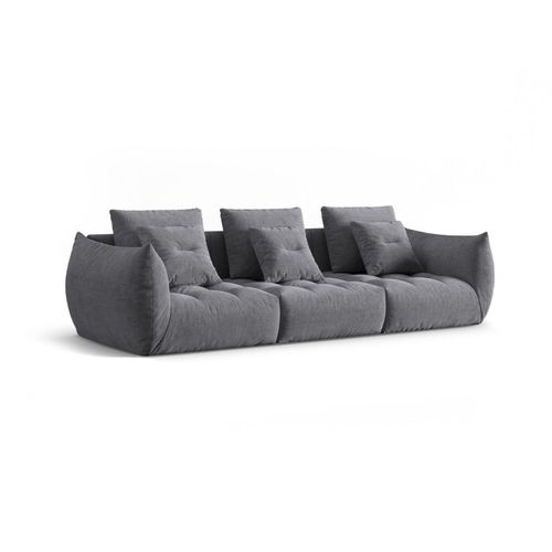 Canapé Modulaire 4 Places En Tissu Structurel Gris