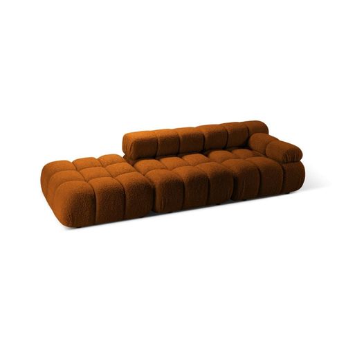 Canapé Modulable Droit 4 Places En Bouclé Brique