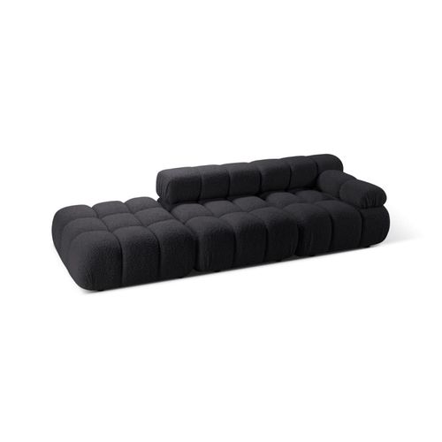 Canapé Modulable Droit 4 Places En Bouclé Graphite