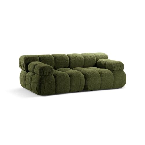 Canapé Modulaire 2 Places En Bouclé Vert