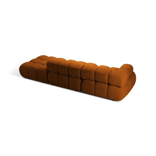 Canapé Modulable Gauche 4 Places En Bouclé Brique