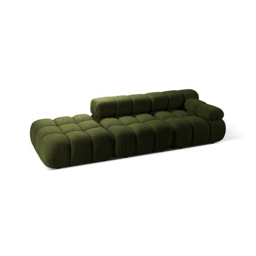 Canapé Modulable Droit 4 Places En Bouclé Vert