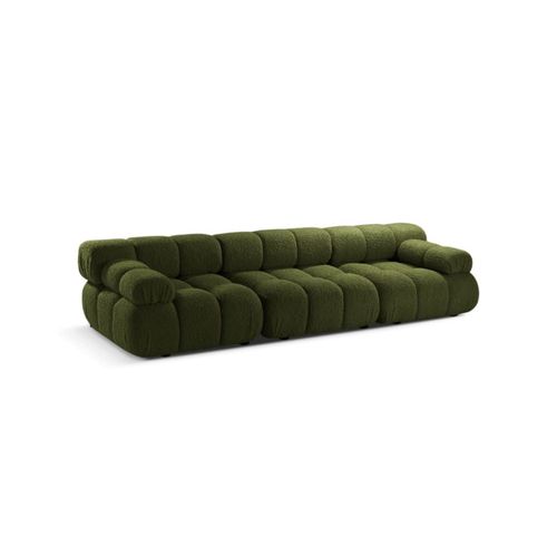 Canapé Modulaire 3 Places En Bouclé Vert