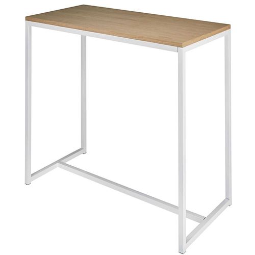 Table À Manger Haute En Métal Blanc 4/6 Personnes L120