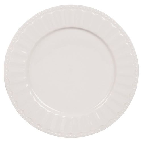 Assiette Plate En Porcelaine Blanche