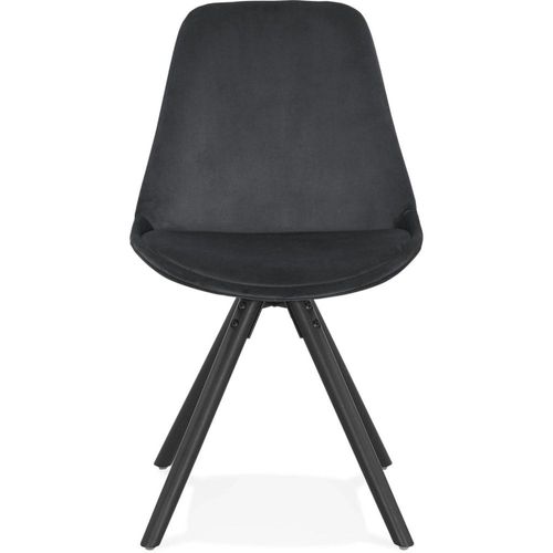 Chaise Tissu Noir H. Assise 46 Cm Rembourré