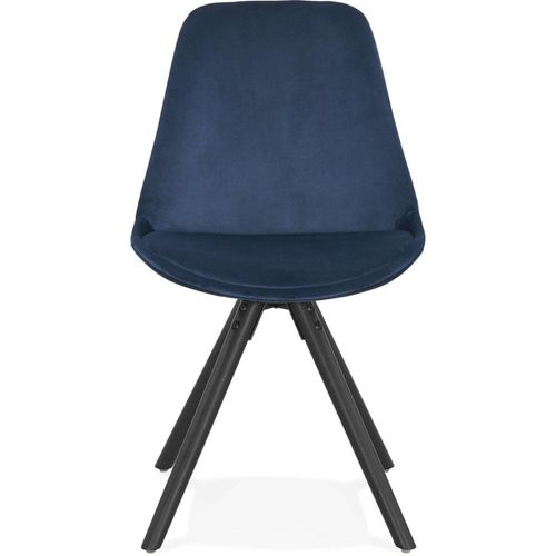 Chaise Tissu Bleu H. Assise 46 Cm Rembourré