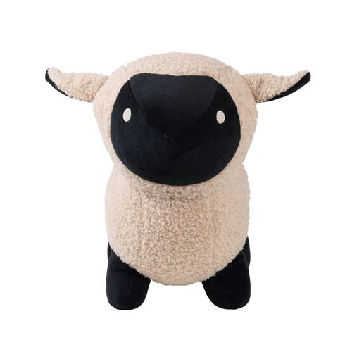 Peluche mouton bouclettes noires et blanches