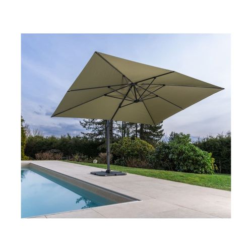 Parasol Déporté 4x3m En Aluminium Vert