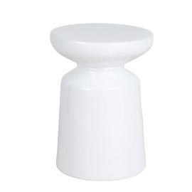 Bout De Canapé En Grès Blanc