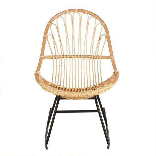 Fauteuil À Bascule En Rotin