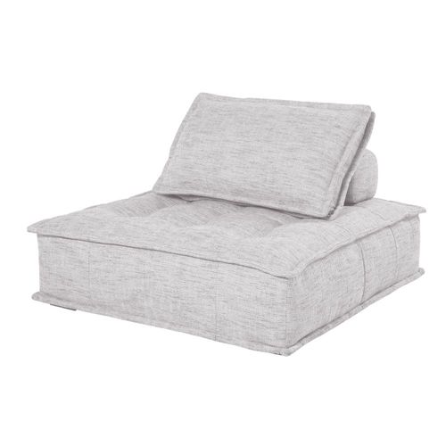 Chauffeuse Pour Canapé Modulable Gris Clair Chiné