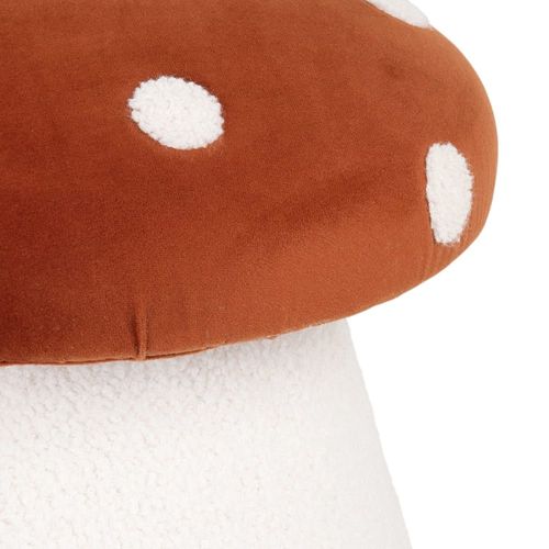 Tabouret Champignon Marron Et Blanc