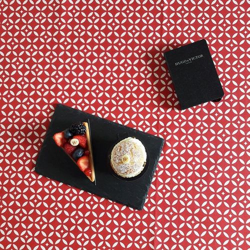 Nappe En Coton Enduit Rouge Rectangle 160 X 300 Cm