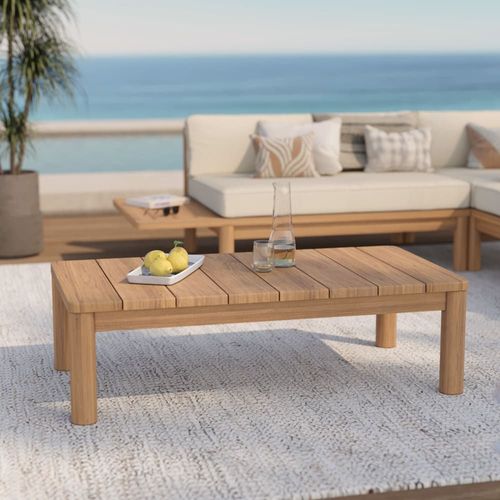 Table Basse Rectangulaire De Jardin En Bois De Teck Massif