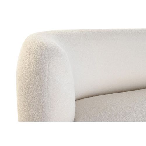 Canapé 2 Places En Tissu Bouclette Blanc H80