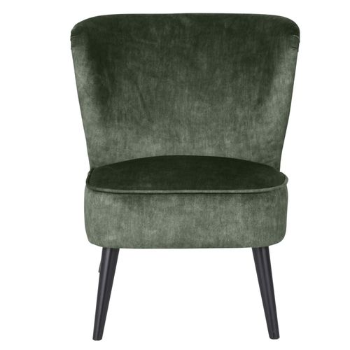 Fauteuil Vintage En Velours Recyclé Vert