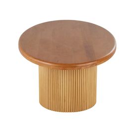 Table Basse En Bois De Manguier Et Rotin L130