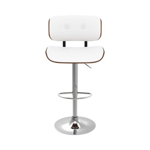 Chaise De Bar Réglable En Pu Blanc 65/86 Cm