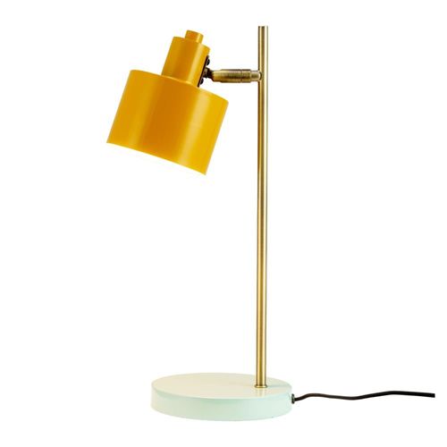 Lampe À Poser En Métal Curry Laiton Turquoise