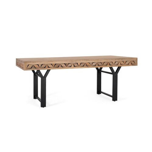 Table À Manger Rectangulaire En Bois De Manguier 200 Cm