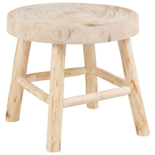 Petit Tabouret En Pauwlonia Et Peuplier
