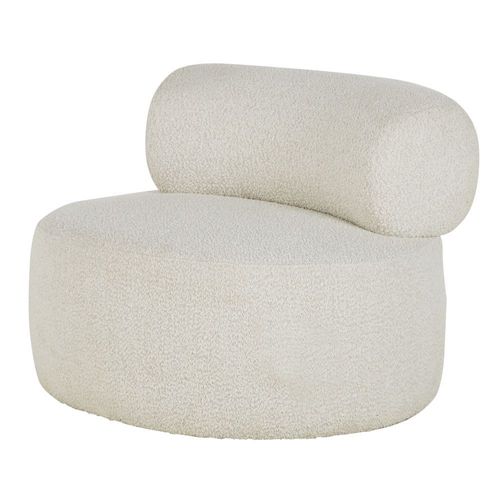 Fauteuil Pivotant Bouclettes Gris Clair