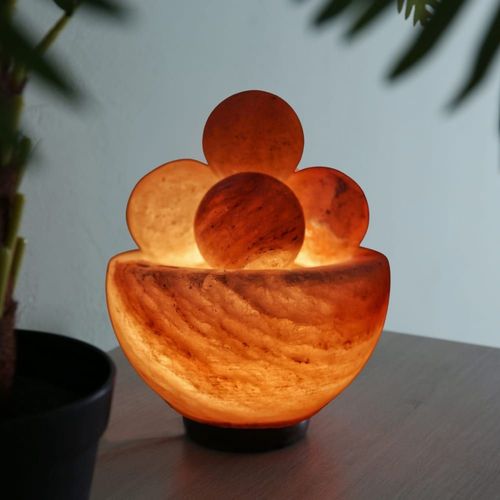 Lampe Avec 4 Boules De Massage En Cristal De Sel 2kg