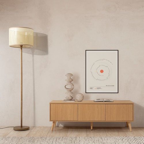 Meuble Tv 3 Portes Effect Chêne 130 Cm