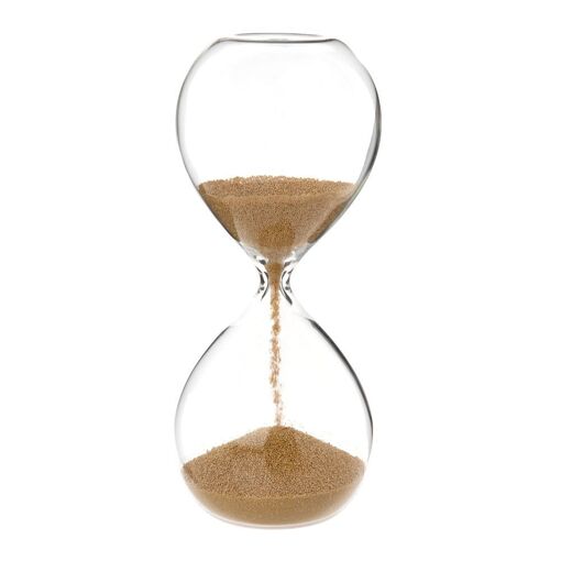 Sablier doré en verre