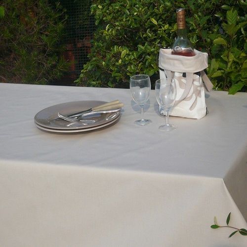 Nappe En Coton Enduit Beige Rectangle 160 X 200 Cm