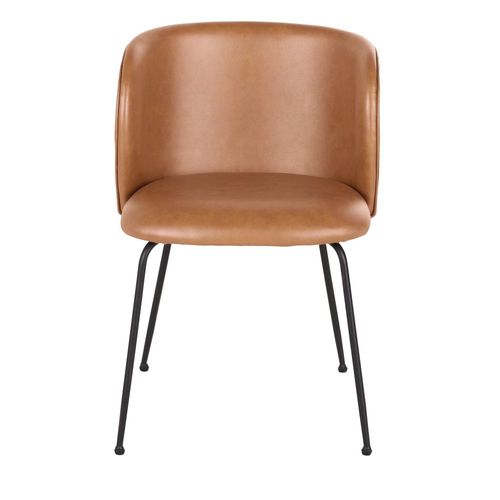 Chaise Camel Et Acier Noir