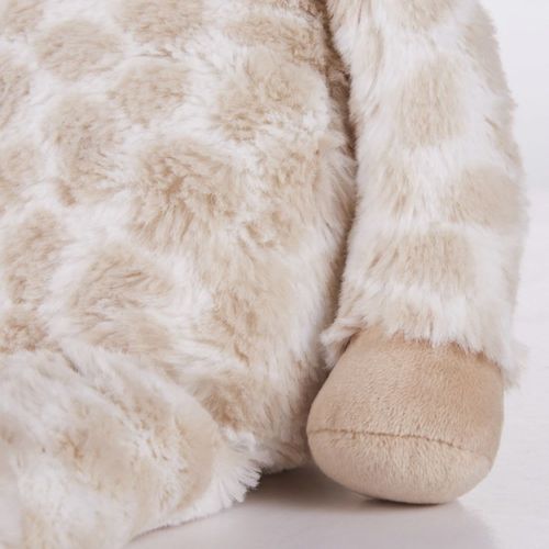 Peluche girafe crème et marron