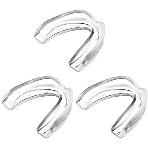 Lot De 3 Protège-Dents Transparents En Silicone Avec Étuis Pour Sports De Contact, Boxe, Mma, Rugby, Basket-Ball, Football, Hockey, Karaté, Arts Martiaux, Muay Thaï Et Judo