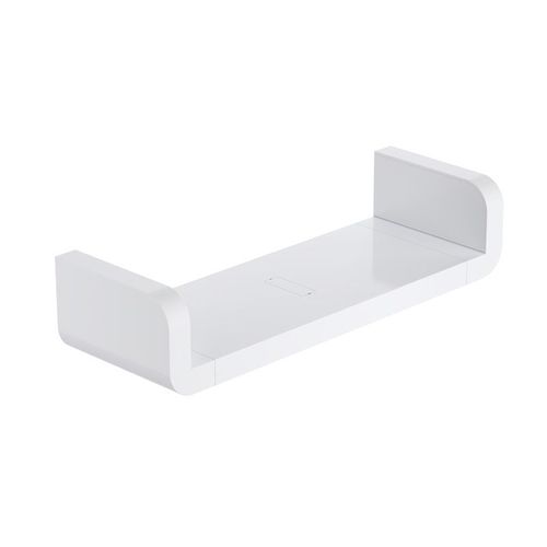 Étagère Murale Flottante, Bac À Débris, Support Étanche, Cuisine, Salle De Bain, Corps Auto-Adhésif En Forme De Casserole (Couleur : Blanc)