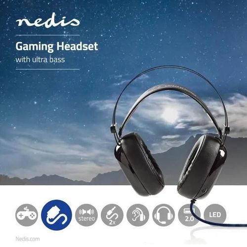 Casque Gamer Arceau Nedis® | Basses Puissantes | Voyant LED | Connecteurs USB et 3,5 mm