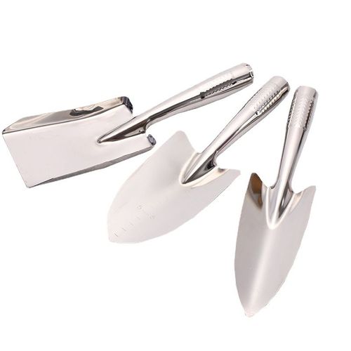 Ensemble d'outils de jardinage, 3 pièces en acier inoxydable avec pelle à main, pelle pointue, fourche à main et bêche, outils de jardinage durables pour hommes et femmes
