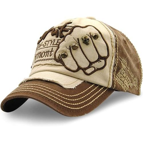 Casquette De Baseball Vintage Pour Homme Et Femme, Chapeau De Soleil, Style Hip-Hop, En Coton, Couleur Café Foncé, Taille 56-60 Cm