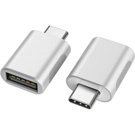 Adaptateur USB-C vers USB (lot de 2), adaptateur USB-C vers USB 3.0, adaptateur USB Type-C vers USB, adaptateur Thunderbolt 3 vers USB femelle OTG pour MacBook Air 2020, iPad Pro 2020