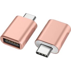 Adaptateur USB-C vers USB (lot de 2), adaptateur USB-C vers USB 3.0, adaptateur USB Type-C vers USB, adaptateur Thunderbolt 3 vers USB femelle OTG pour MacBook Air 2020, iPad Pro 2020